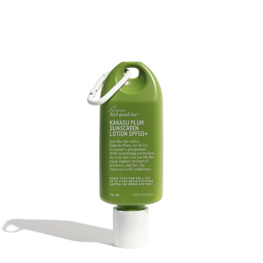Meet your new favourite travel buddy! Our SPF50+ Sunscreen range is now available in a 75mL
travel size. The same high-quality sunscreen – made to go wherever you go.
Play in the sunshine with the reassurance of protection by your side. Lightweight with a
convenient carabiner clip, our little Travellers are the perfect companion for on-the-go
adventures.