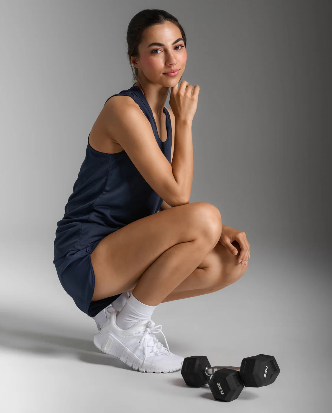 The Aspire Singlet leverages a double-knit sweat-wicking fabric to keep you dry so you can perform in comfort.