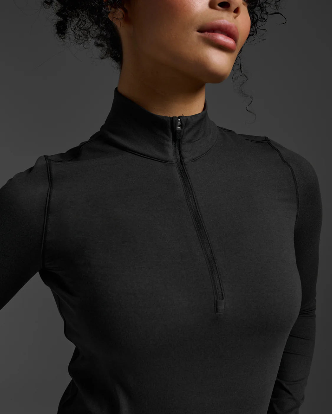 Elevate your layering game with our brushed soft jersey, Flex 1/2 Zip Long Sleeve providing comfort from the mat to wherever your next move is.