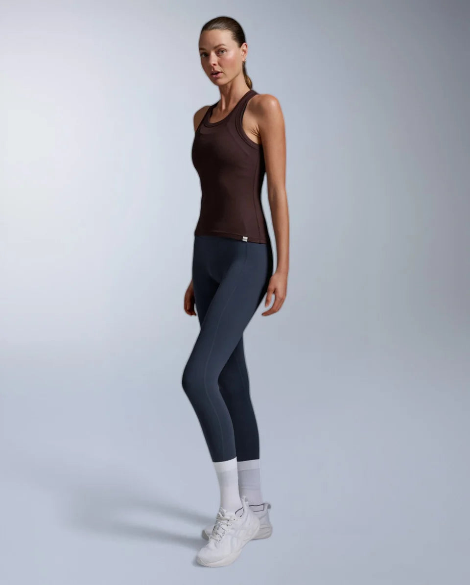 The Fluid Modal Ribbed Tank finds the sweet spot between comfort and control, with a smooth, stay-put fit, whether you’re working out or winding down at home.