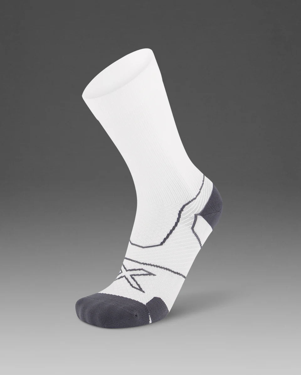 Vectr Cushion Crew Socks - White/Grey