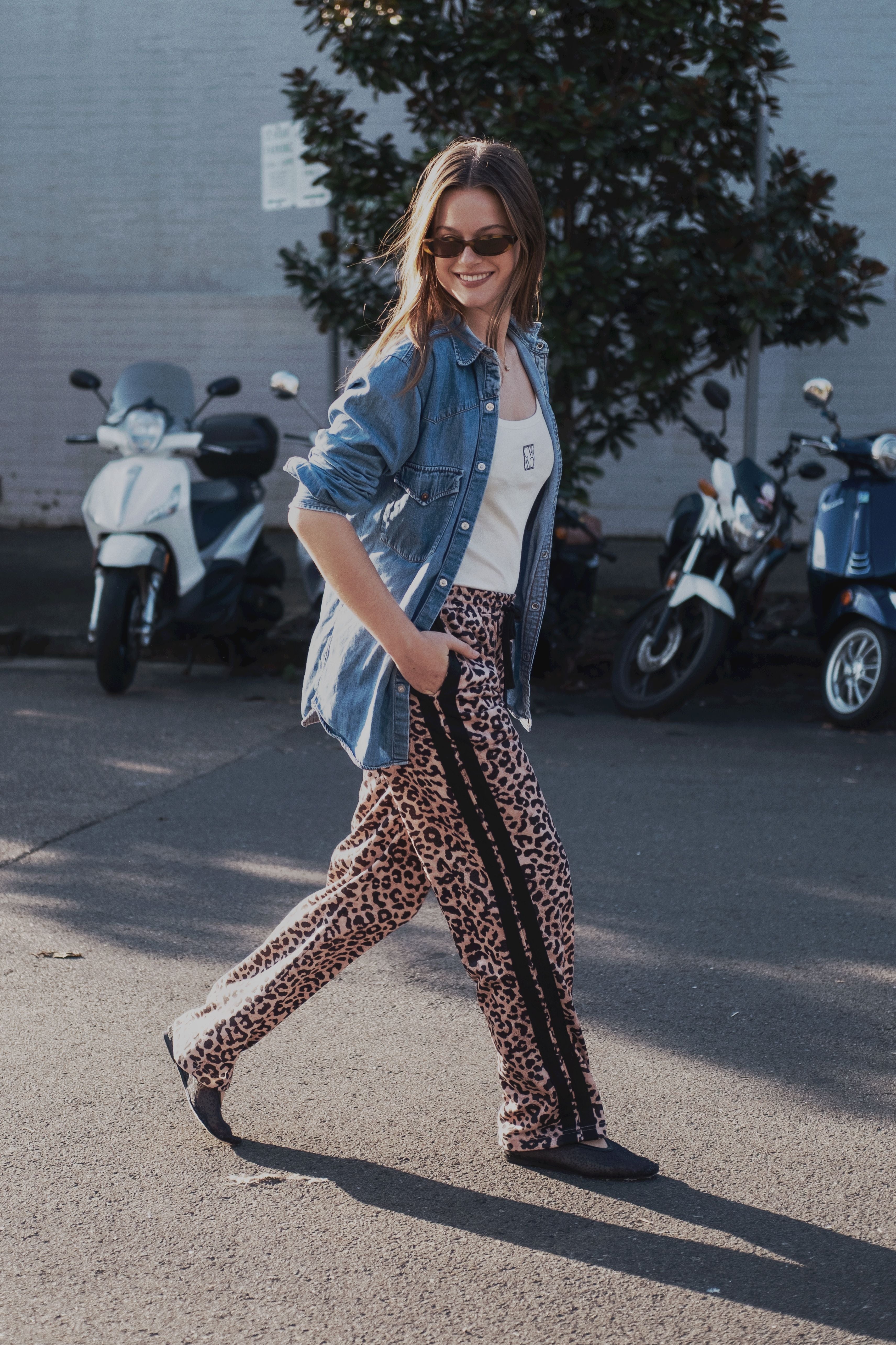 Adeline Pant - Neutral Leopard