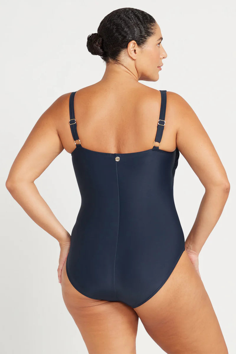 Hues Hayes D / DD Cup Underwire One Piece - Navy