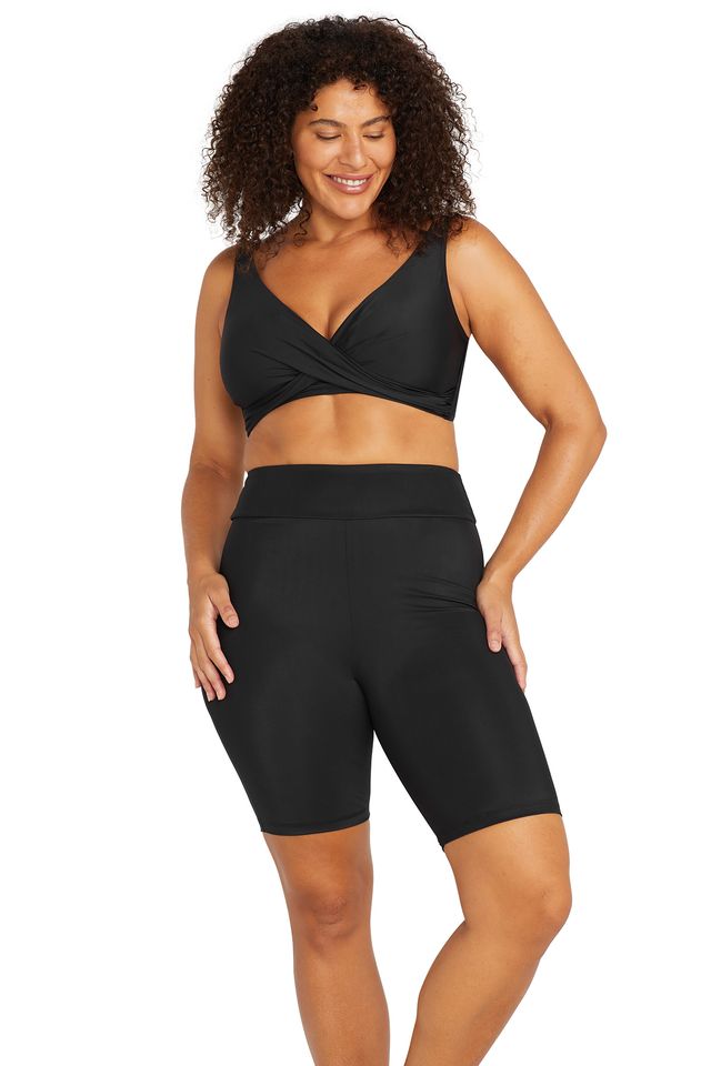 High Waist Active Pant - This curvy active bike pant is a specalised high waist pant. This high waist bike pant as a wide waist band for the tummy ultimate support