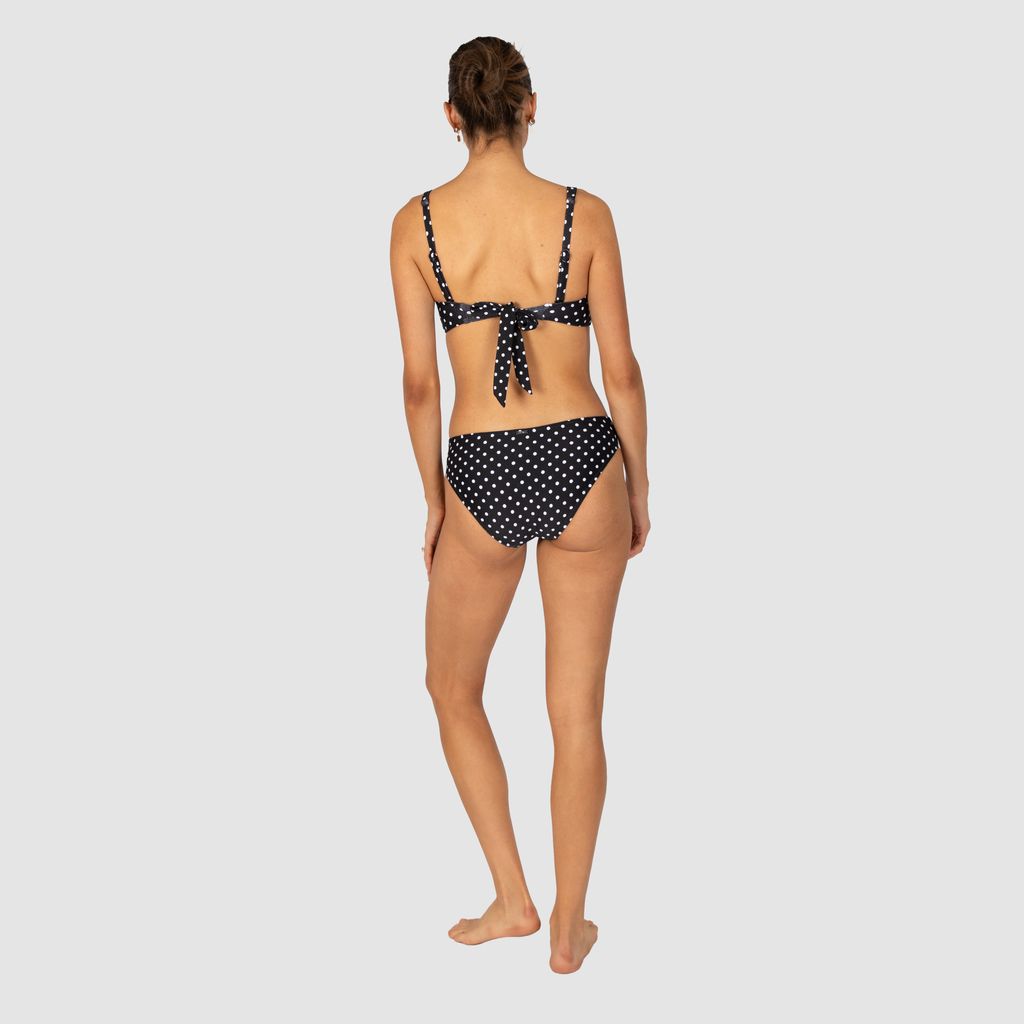 Parisian Summer Twist Band Regular Bikini Bottom - Black