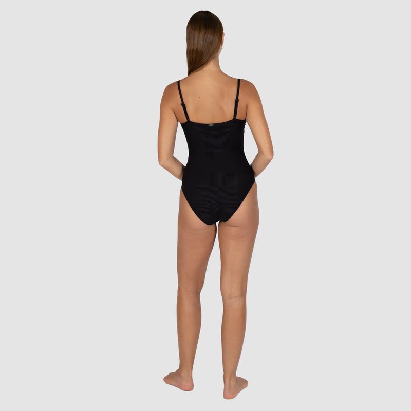 Baku's Positano D-E Underwire One Piece Swimsuit features hidden underwire & shelf support, fully lined, adjustable & convertible straps, inner cup lycra lining support, soft tie fashion detail,and TUMMY CONTROL.