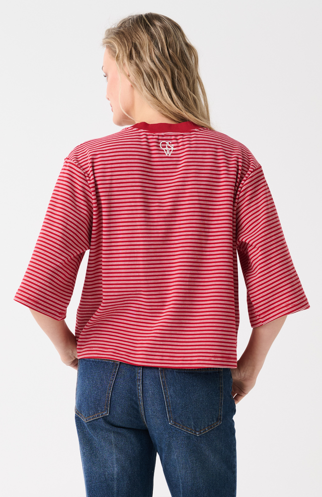 Hallie Tee - Red Stripe