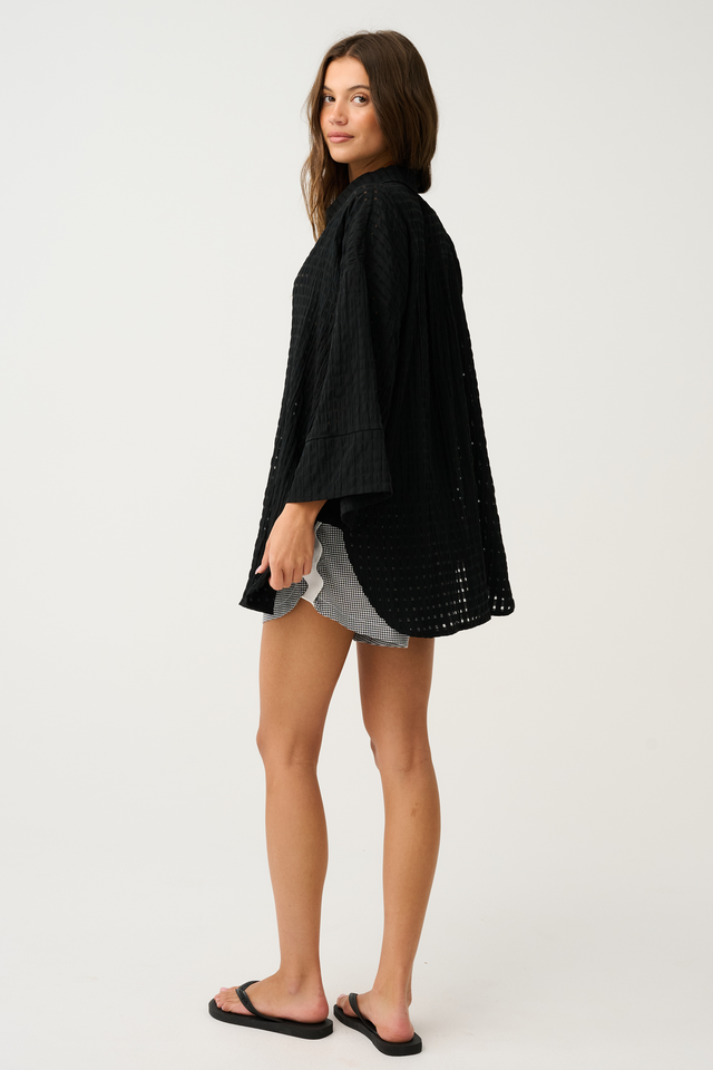 Stevie Kaftan-Black Weave