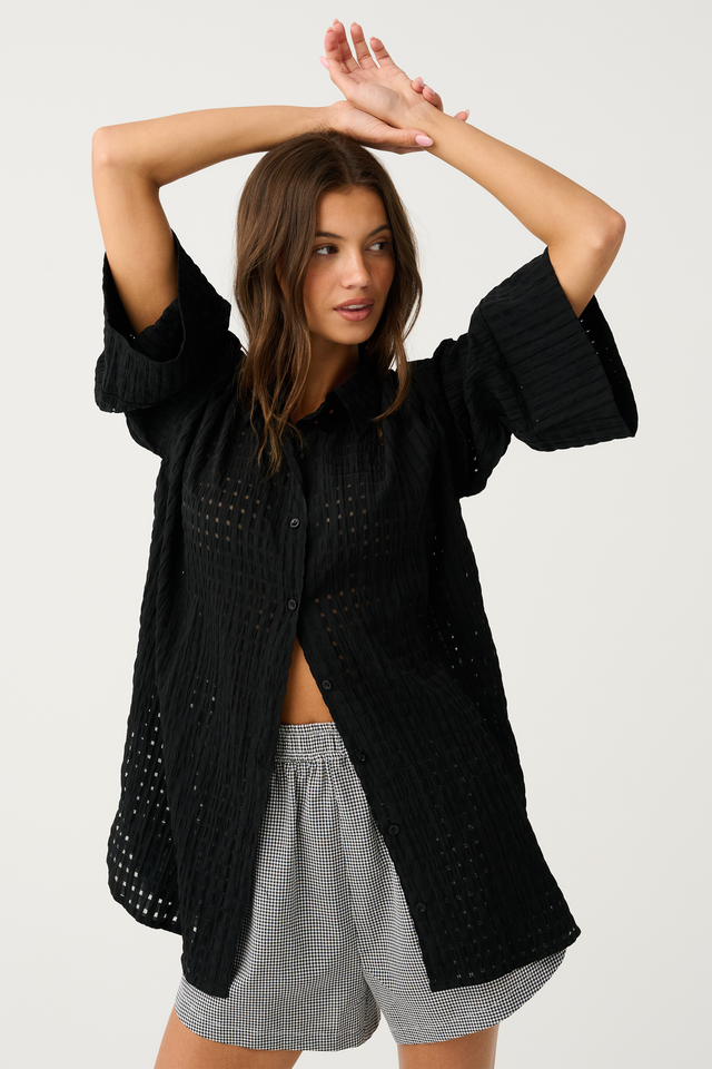 Stevie Kaftan-Black Weave