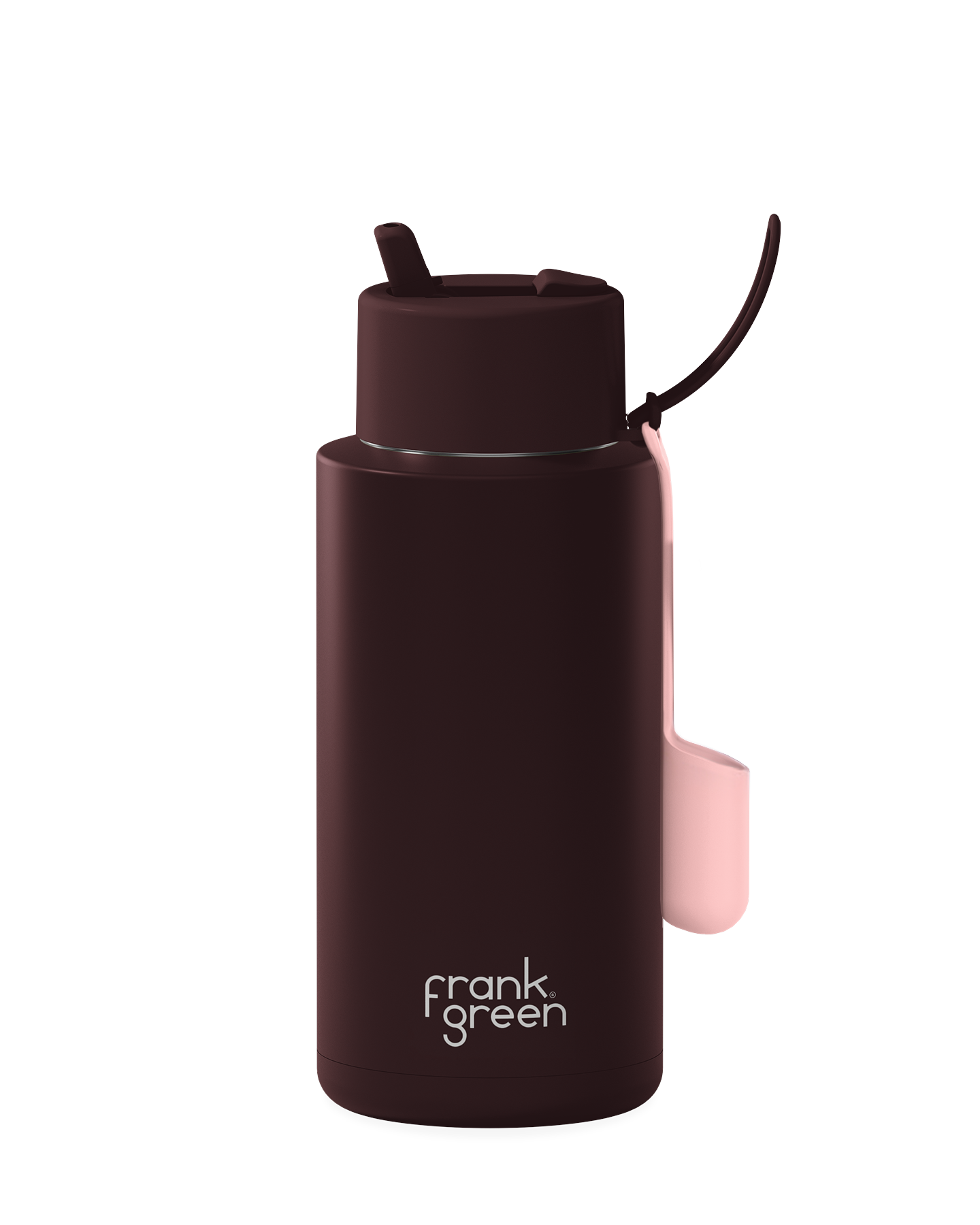 Reusable 1 ltr Bottle with Straw Lip and Sip Chocolate with Lip Gloss Holder Blushed