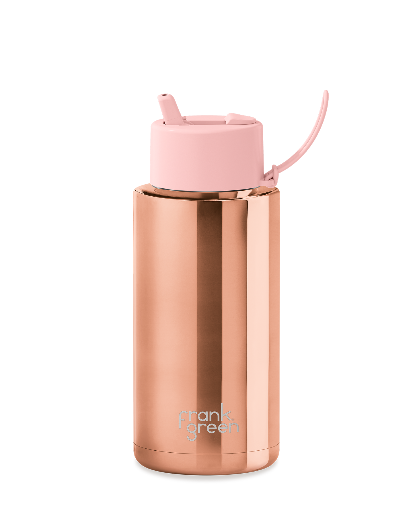 34oz Ceramic Reusable Bottle with Flip Straw Lid - Rose Gold