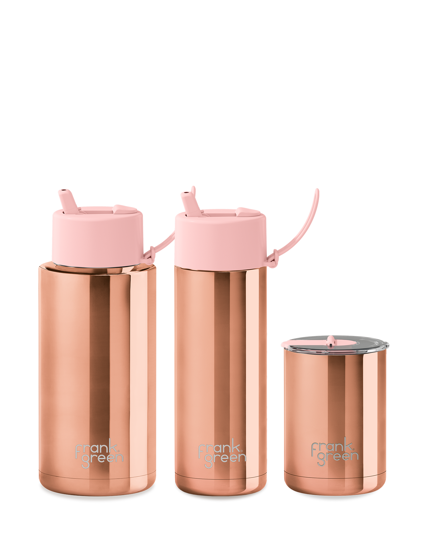 34oz Ceramic Reusable Bottle with Flip Straw Lid - Rose Gold