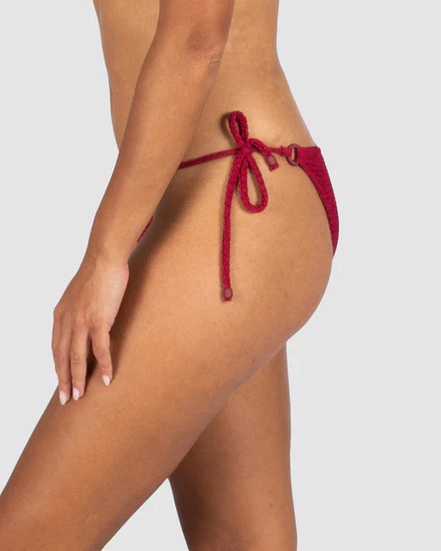 Ibiza Rio Tie side Bikini Bottom - Scarlet