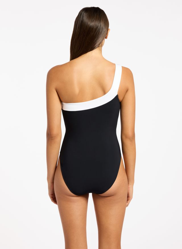 Jets Eternal One Shoulder One Piece- Black