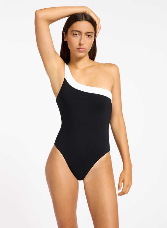 Jets Eternal One Shoulder One Piece- Black