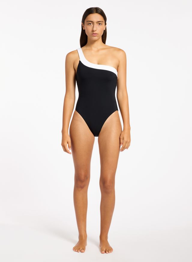 Jets Eternal One Shoulder One Piece- Black