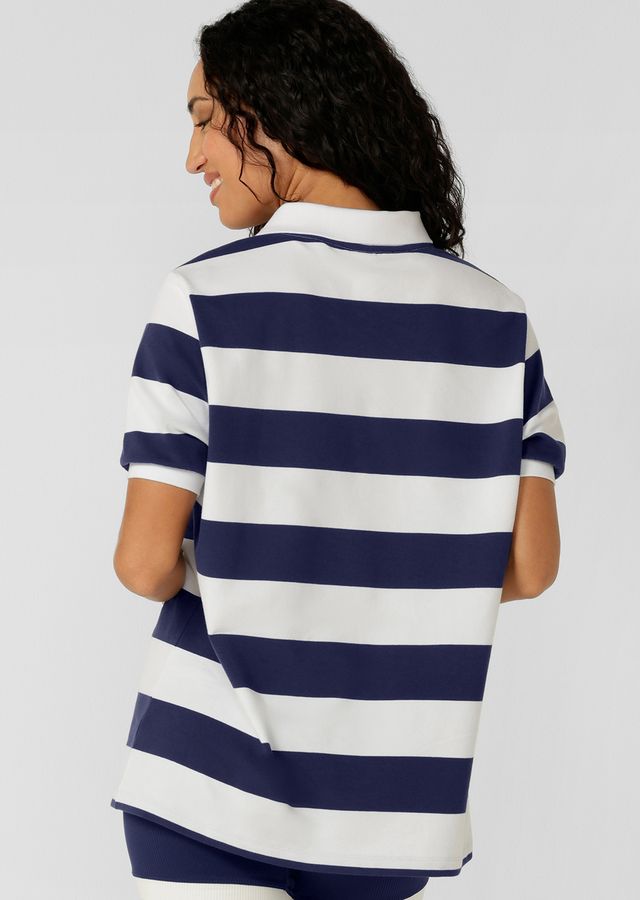 Marina Boyfriend Polo - Marine Blue Stripe