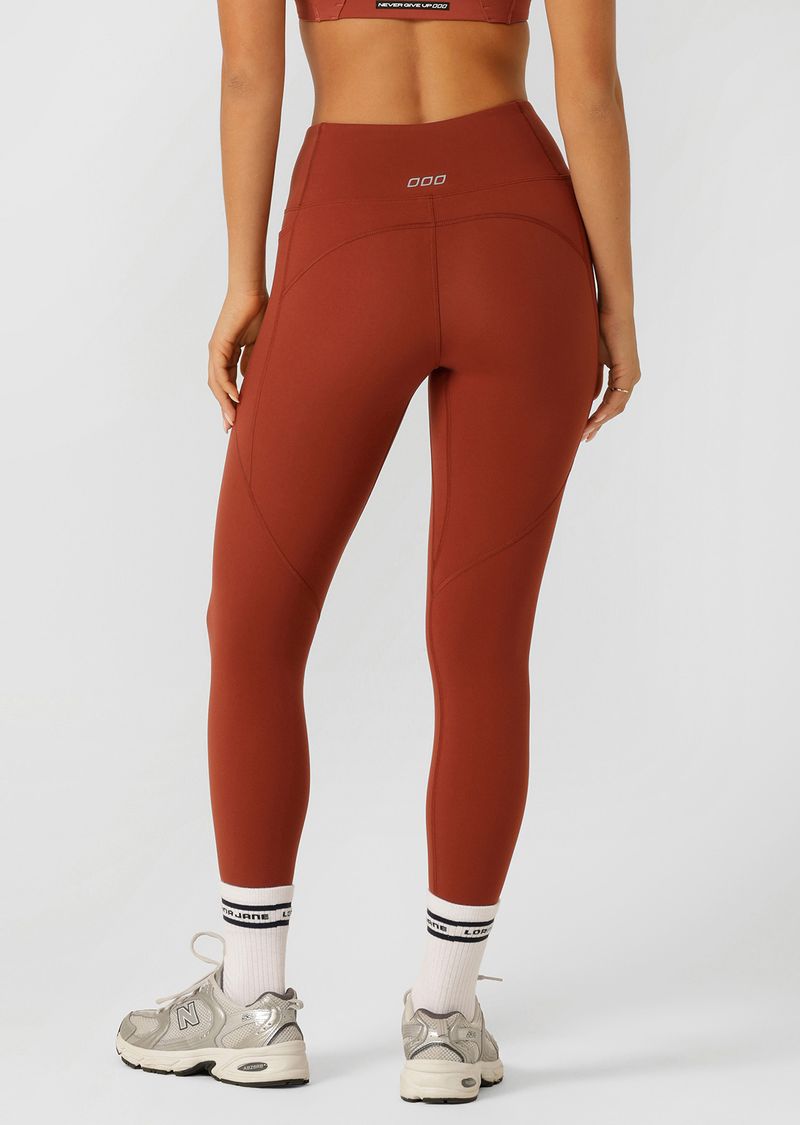 Amy No Ride Phone Pocket Ankle Biter Leggings - Dark Spice