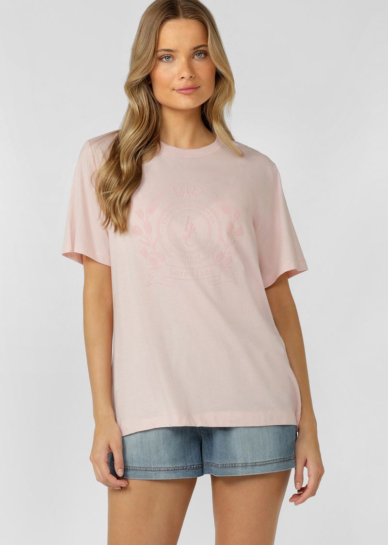 Chalet Relaxed T-shirt- Pale Peony