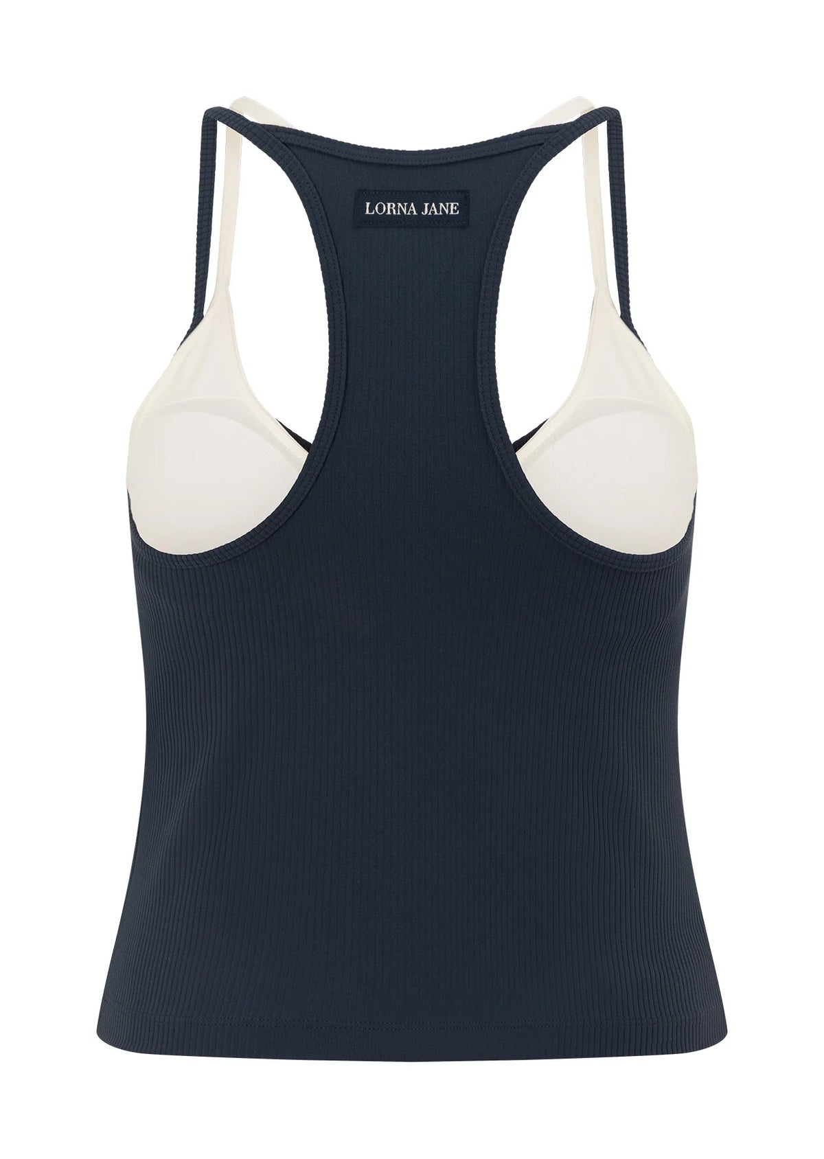 Built In Shelf Bra with Removable Padding for All Day Support
Fashion Forward Layered Look Design
Form Flattering Full Length Fitted Silhouette
Sweat wicking Luxe Active Rib Fabrication
Woven Logo Badge