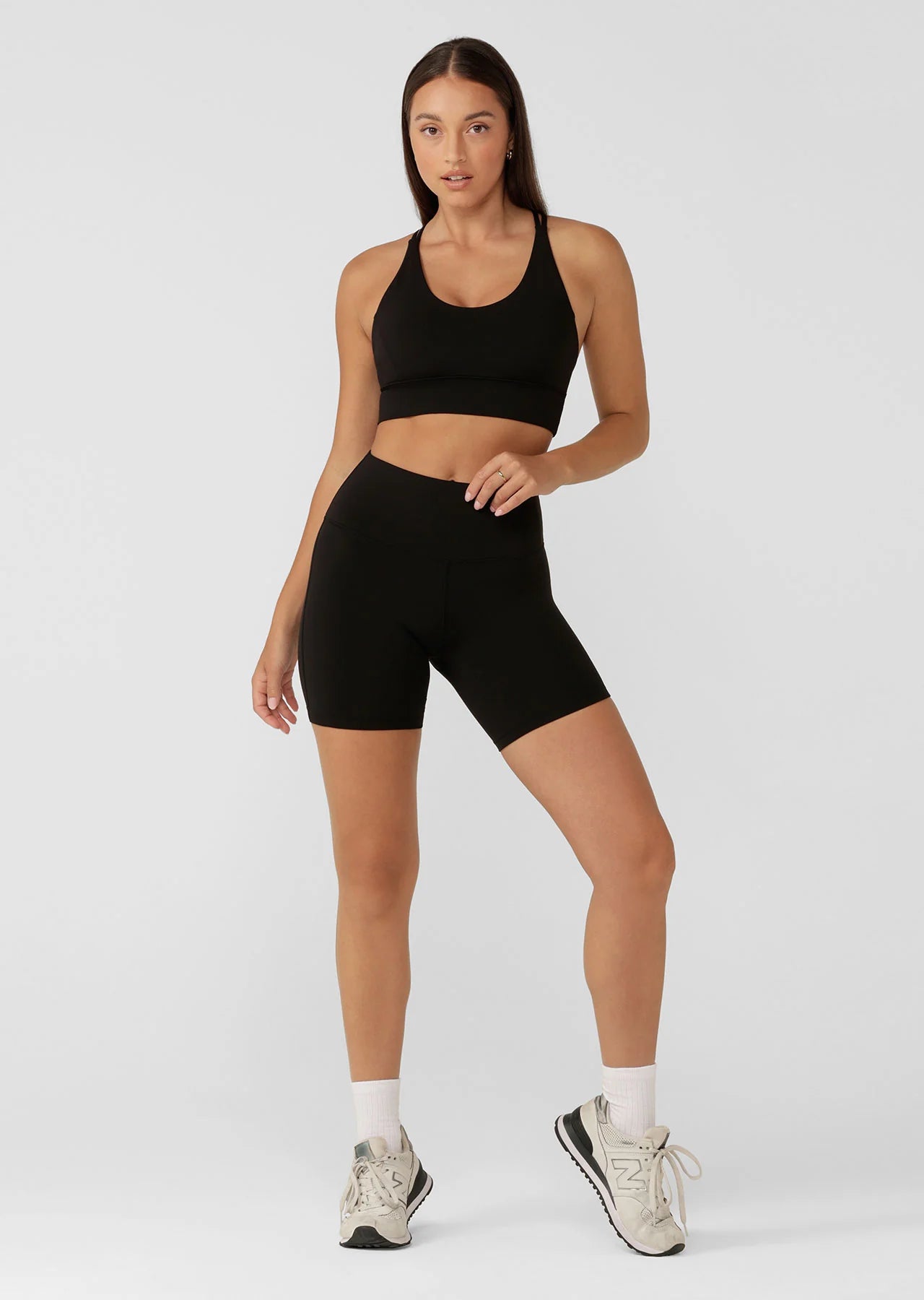 Lotus No Chafe Phone Pocket 12cm Bike Shorts - Black