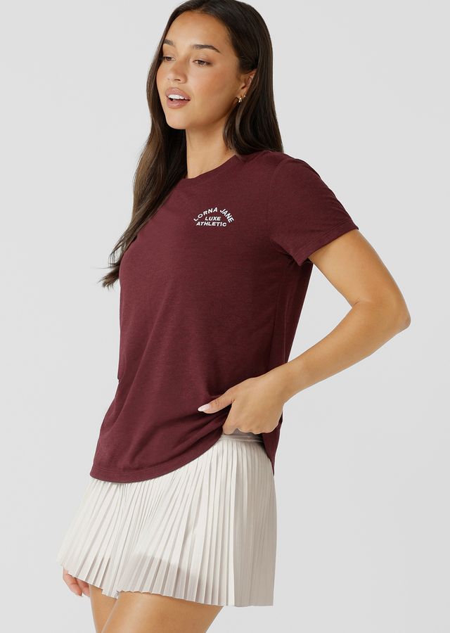 the Lotus T-Shirt. This Classic fit layering piece is made from lightweight and breathable LJ Active fabric, so it stretches with you in and out of the gym