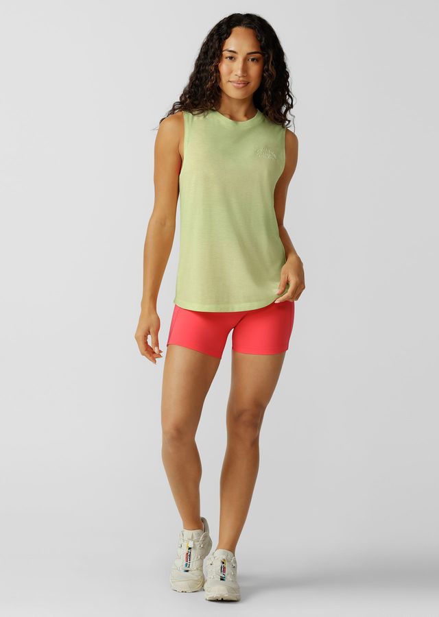 Lotus Muscle Tank - Lime Cordial Marl