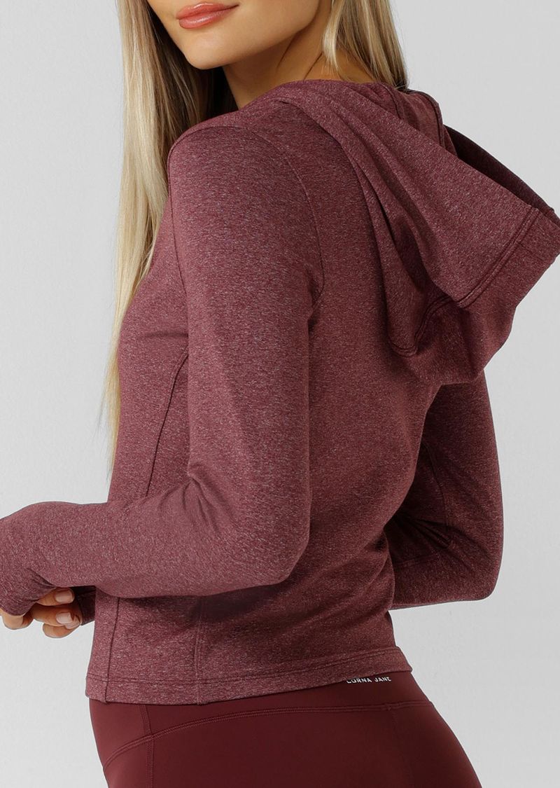 Soft Touch Warm Up Jacket - Dark Ruby Marl
