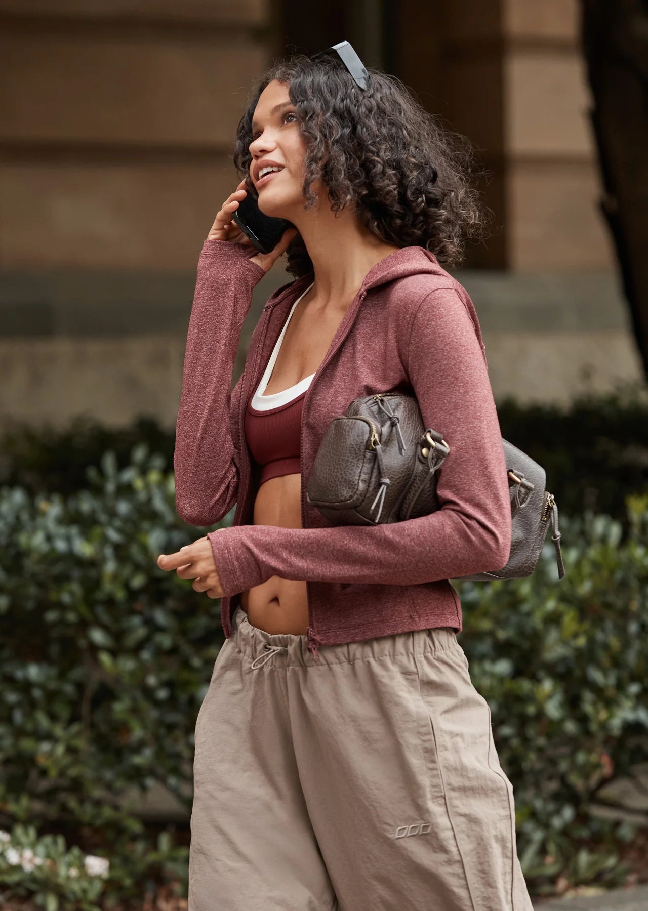 Soft Touch Warm Up Jacket - Dark Ruby Marl