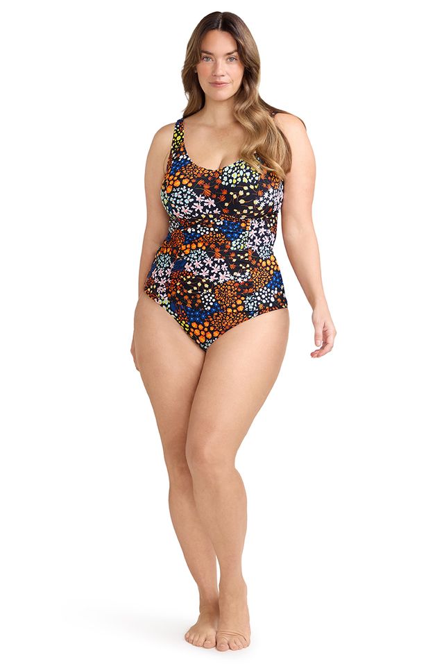 Milleflore Raphael E / F Cup Underwire Tankini Top - Black