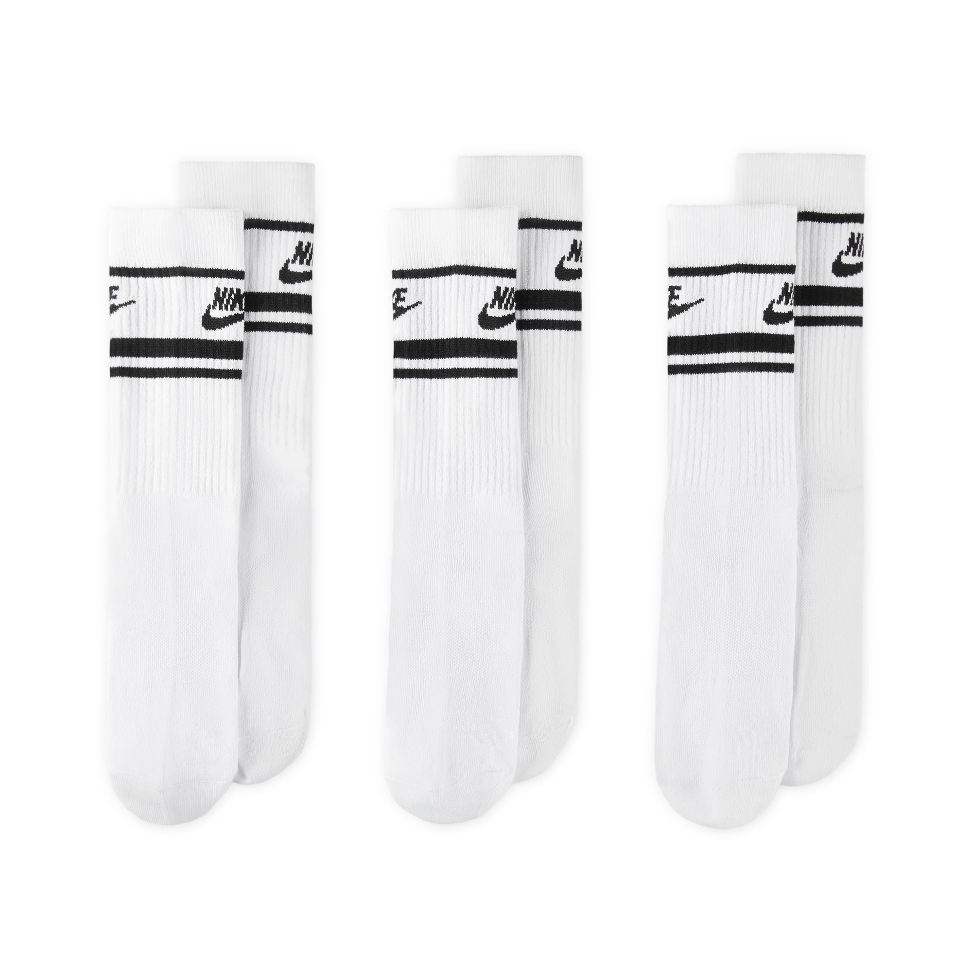 Nike Sportswear Dri-FIT Everyday Essential Crew Socks (3 Pairs) - White (medium)