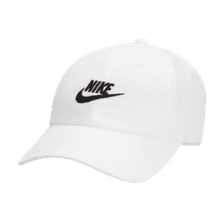 Nike Club caps feature a mid-depth design with classic style, versatile for any occasion.
Cotton twill feels soft and smooth on your skin for easy, all-day wear.
Mid-depth design fits just above the head for a versatile profile that's casual and easy to style.
Back closure is adjustable using the metal slider. Excess back strap can be neatly tucked into the sweatband.