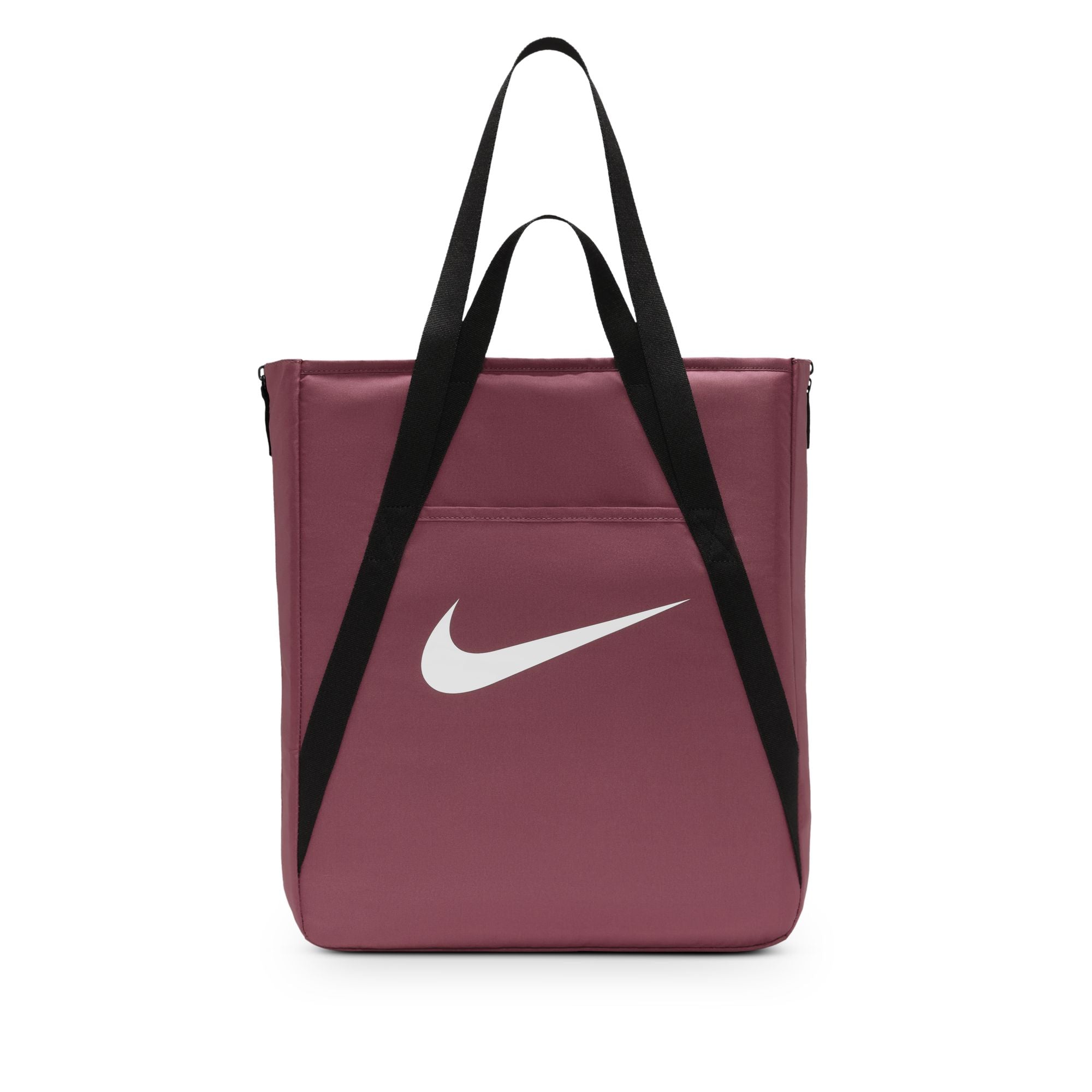 Pockets on the outside have snap on 1 side and hook-and-loop closure on the other.
Provides 2 handle options—long shoulder tote and short grab-and-go.