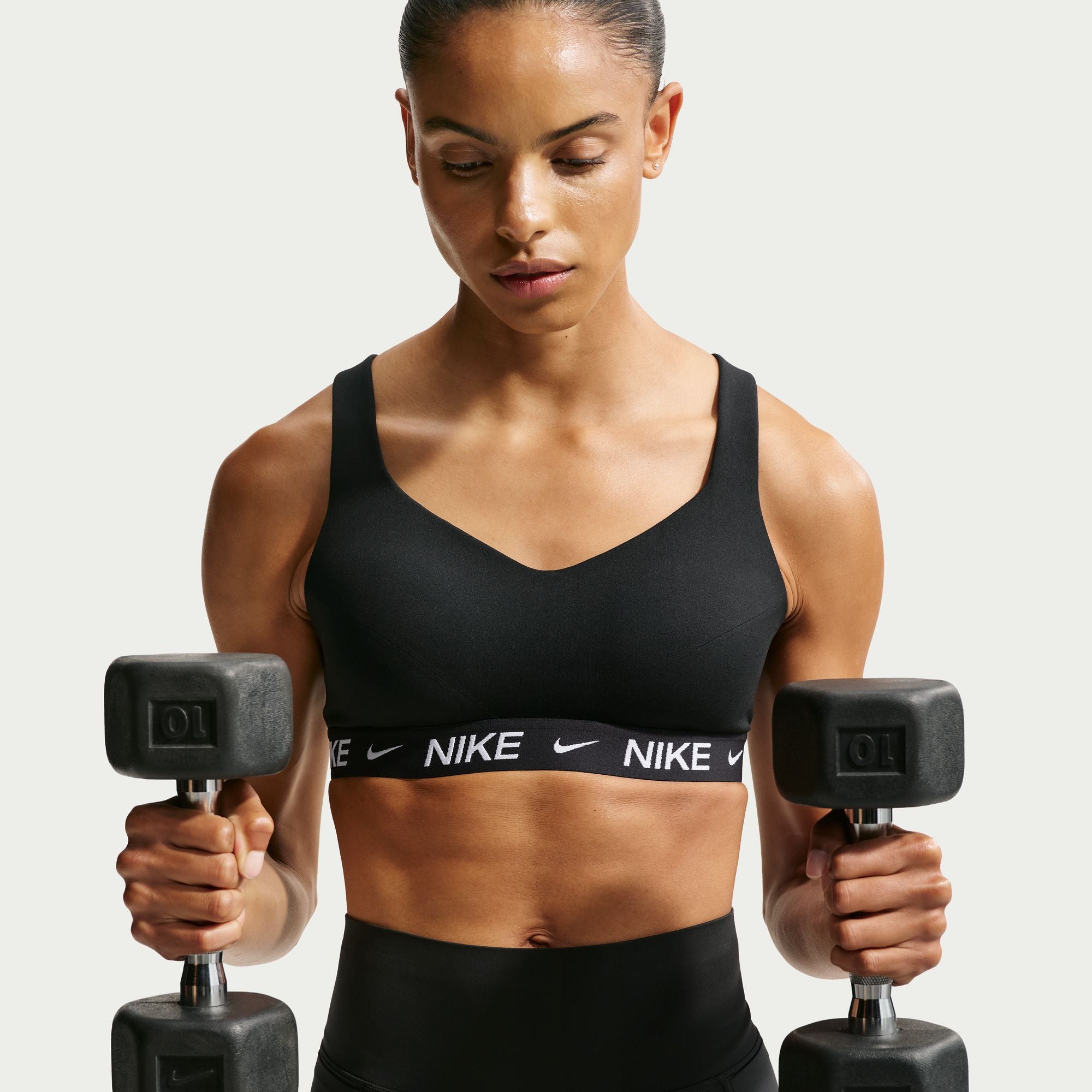 Nike Indy High Support Padded Adjustable Sports Bra - Black