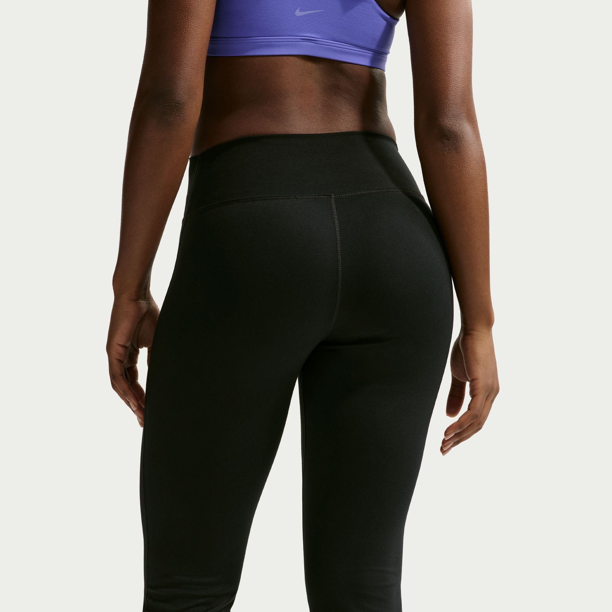 These nonsheer flared leggings help keep you covered with midweight, peachy-soft fabric that stretches with your every move.