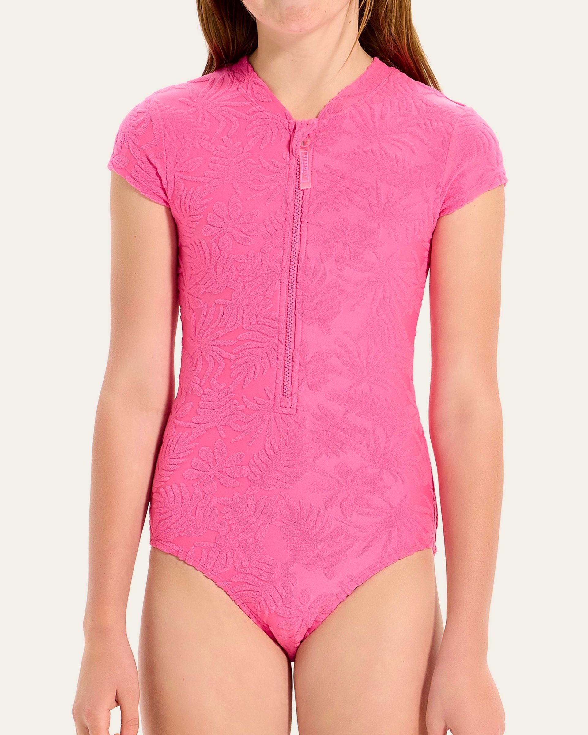 Crew Neckline
Front Zipper
Short Sleeve