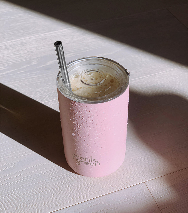 Iced Coffee Cup with Straw - Blushed