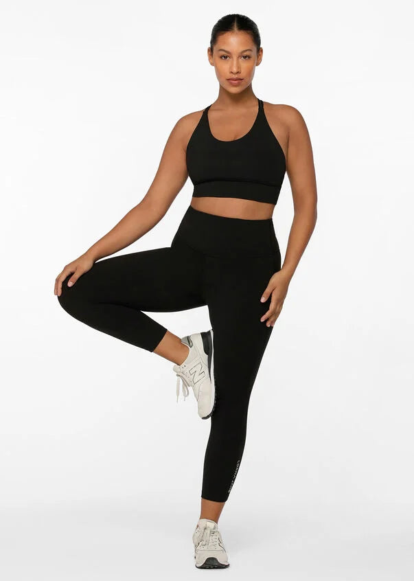 Lotus No Chafe Ankle Biter Leggings - Black
