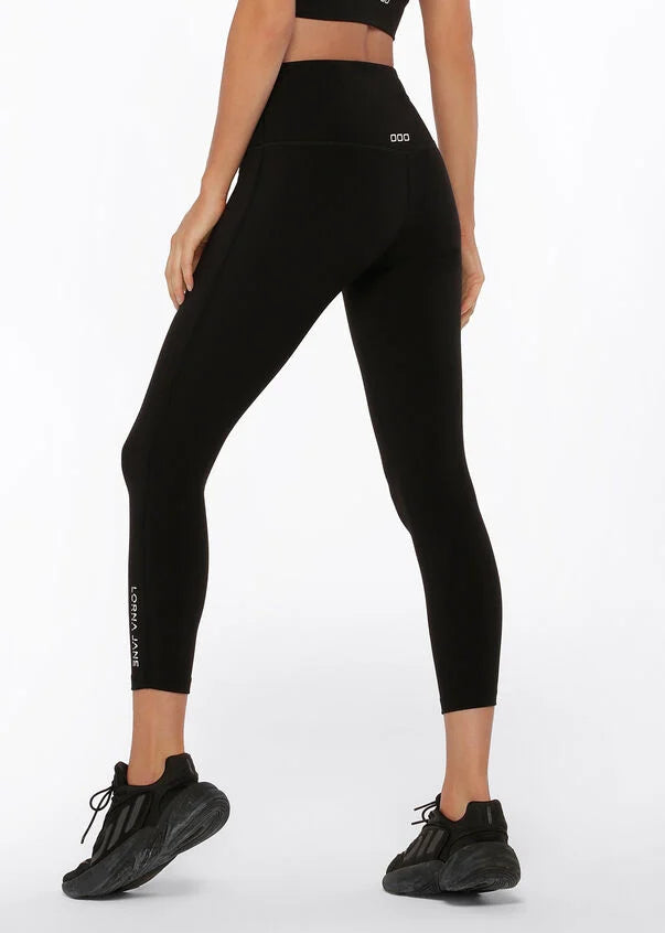 Lotus No Chafe Ankle Biter Leggings - Black