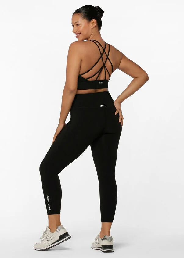 Lotus No Chafe Ankle Biter Leggings - Black