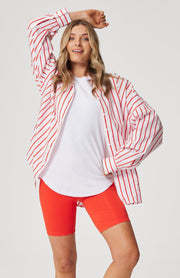 Tammy Shirt - Campari Stripe