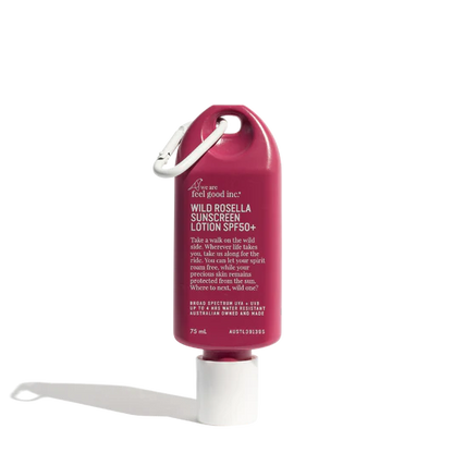 Meet your new favourite travel buddy! Our SPF50+ Sunscreen range is now available in a 75mL
travel size. The same high-quality sunscreen – made to go wherever you go.
Play in the sunshine with the reassurance of protection by your side. Lightweight with a
convenient carabiner clip, our little Travellers are the perfect companion for on-the-go
adventures.
