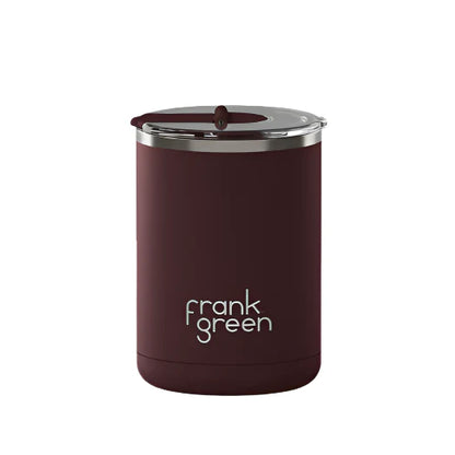 Ceramic Coffee Cup with Hinged Lid - Chocolate