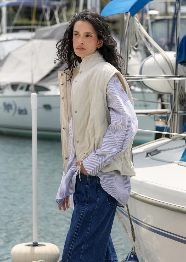 Adventure Quilted Vest - Cream