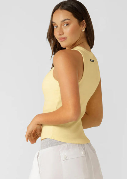 Wear Anywhere Wardrobe Essential
Supportive Stretch Cotton Blend Rib Fabrication
Higher Neckline for Added Coverage
LJ Rubber Logo Badge