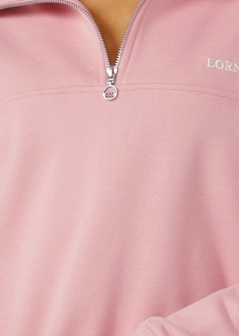 Streamline Quarter Zip Sweat  - Dusty Rose