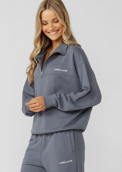 Streamline Quarter Zip Sweat  - Shadow