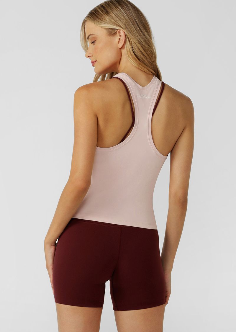 Versatile Active Living Wardrobe Essential
Made from LJ LIBERTY Fabric; unbelievably soft and flexible
Form Flattering V-shaped neckline
Versatile Racerback Silhouette Clears the Shoulder Blades
Heritage Logo
