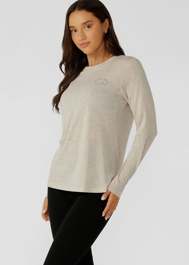 Lotus Long Sleeve Top - Oat Marl