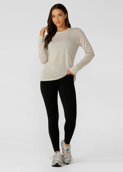 Lotus Long Sleeve Top - Oat Marl